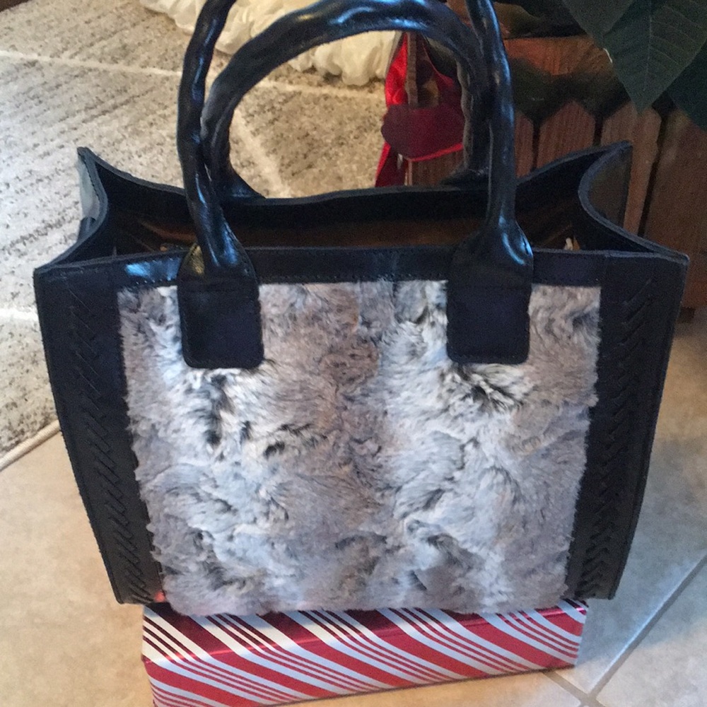 PATRICIA NASH NWT CURRY FAUX FUR LEATHER TOTE.  [BRAND NEW WITH TAGS]